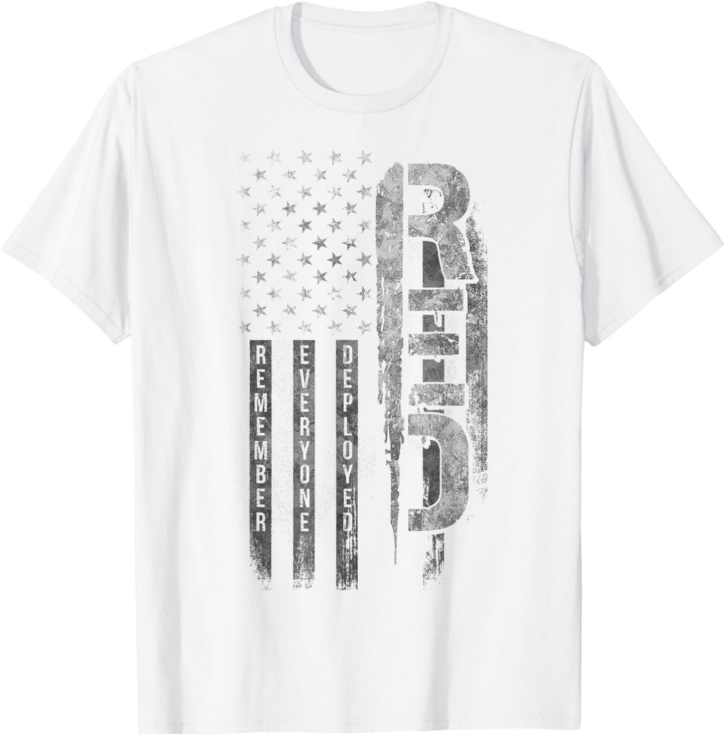 R.E.D. Remember Everyone Deployed Steel T-Shirt - T-Shirt | White