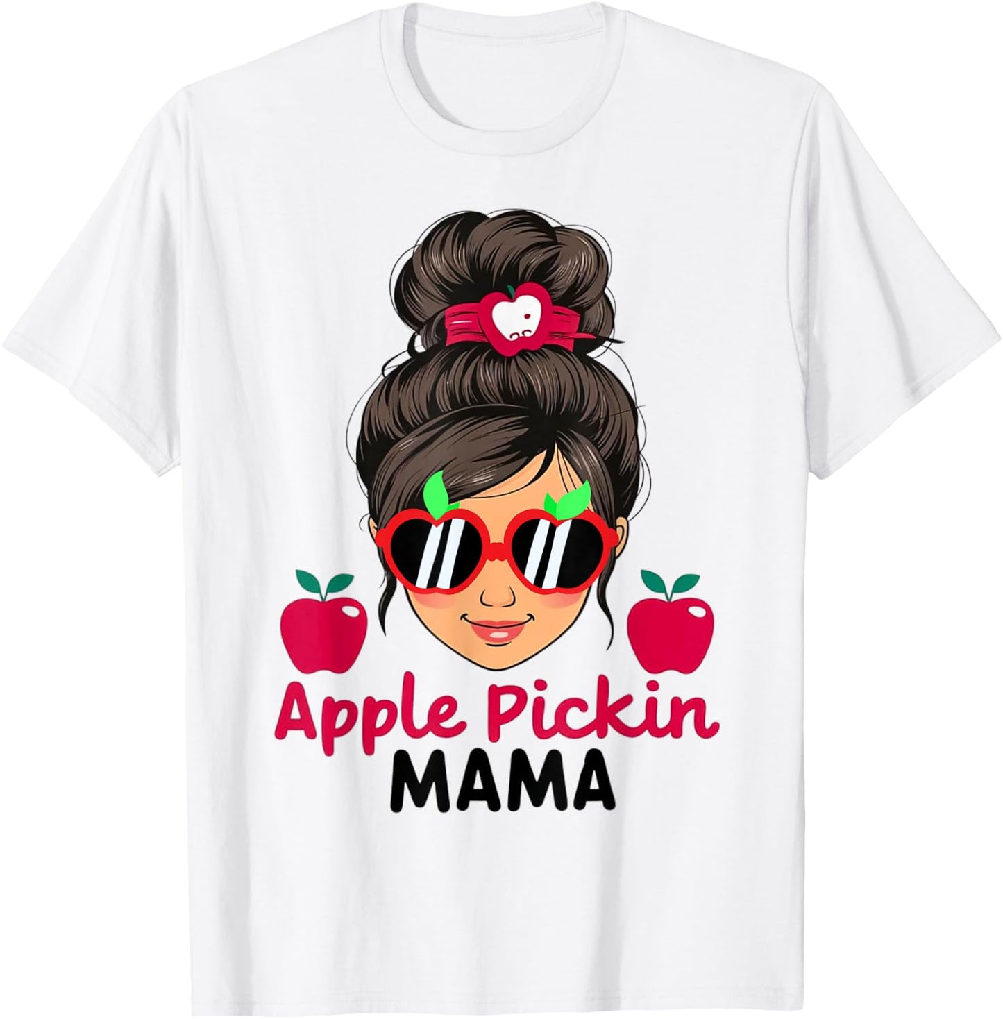 Apple Pickin Mama Cute Mom Apple Picking Crew Harvest Season T-Shirt - T-Shirt | White
