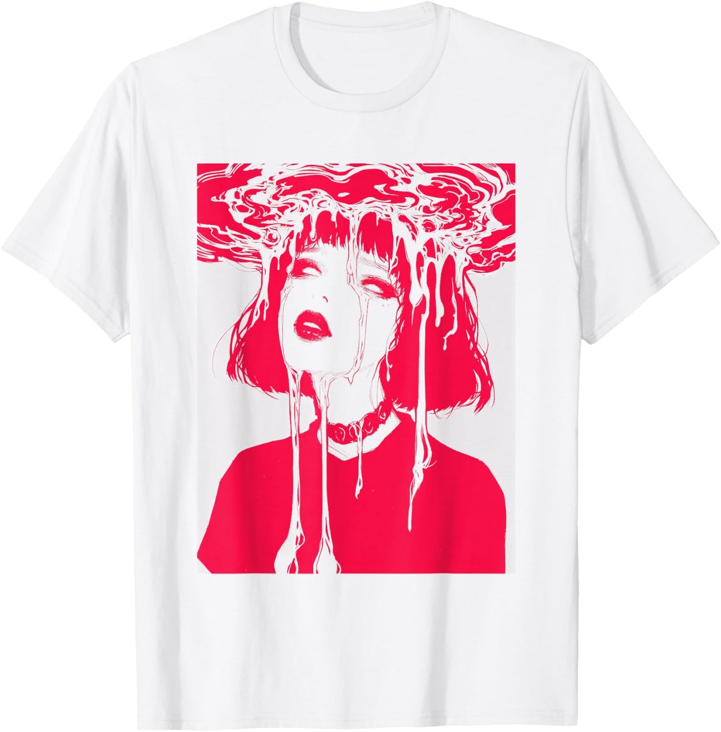 Ghoul Girl | Trippy Horror Creepy Goth Grunge Edgy Harajuku T-Shirt - T-Shirt | White