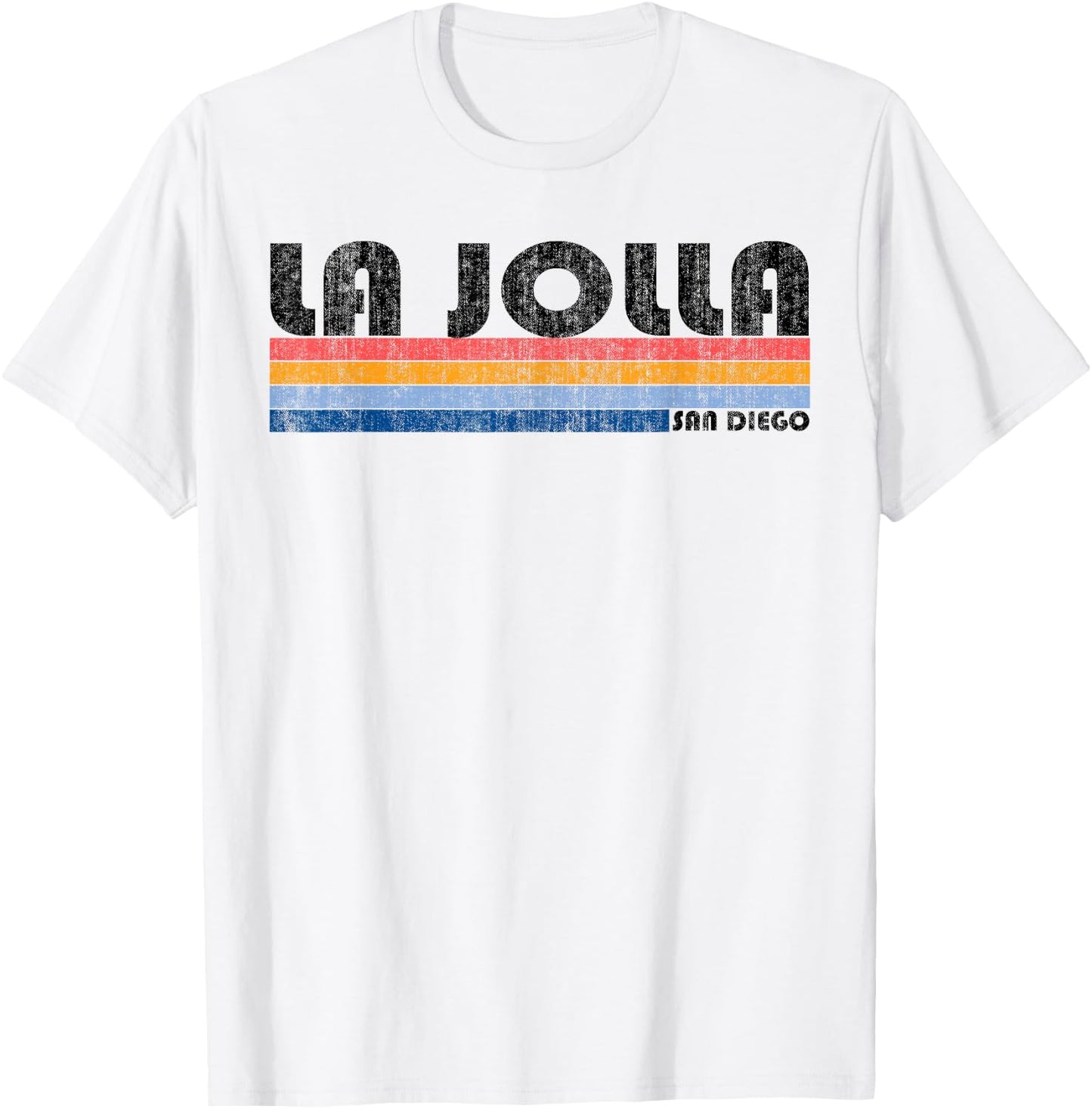 Vintage 1980s Style La Jolla, CA T-Shirt - T-Shirt | White