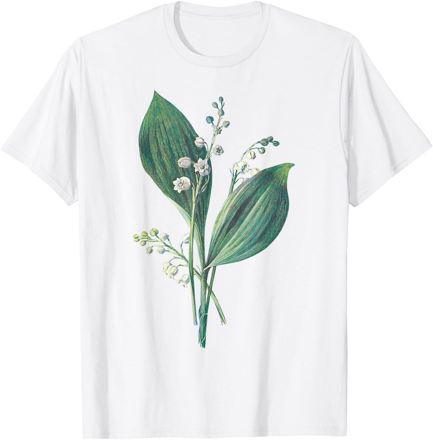 Lily of The Valley Plant Art Painting T-Shirt - T-Shirt | White