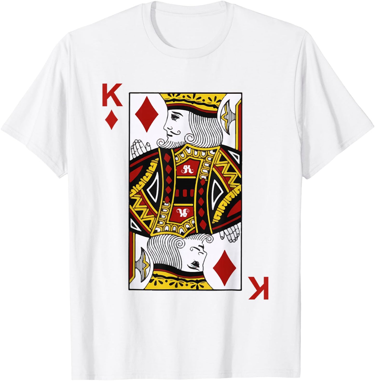 King of Diamond Blackjack Cards Poker 21 K Shirt T-Shirt - T-Shirt | White