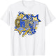 Coquette Cheer Bow Cheerleader Cheerleading Blue & Yellow T-Shirt - T-Shirt | White