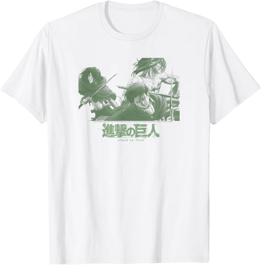 Attack on Titan Season 2 Sage Silhouette Show Scene Anime T-Shirt - T-Shirt | White