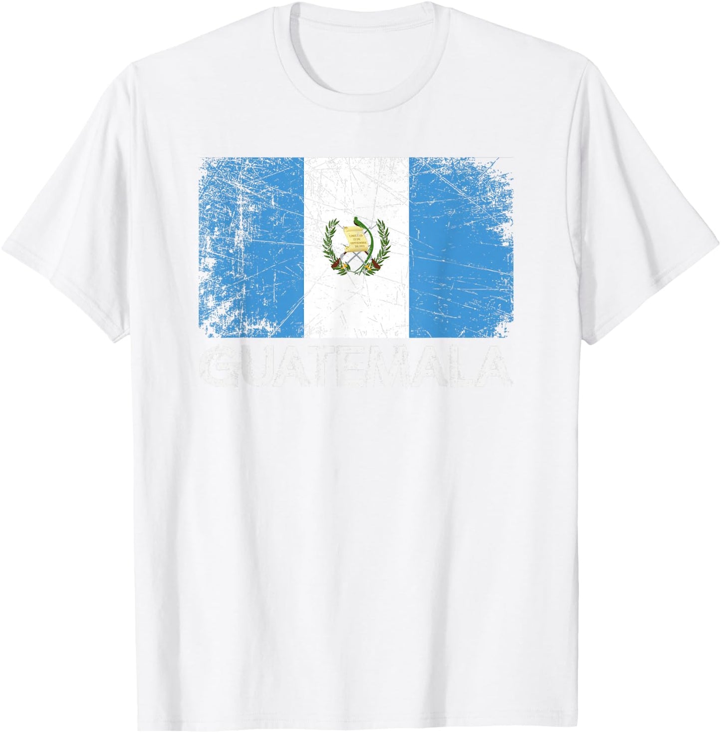 Guatemalan Flag | Vintage Made In Guatemala Gift T-Shirt - T-Shirt | White