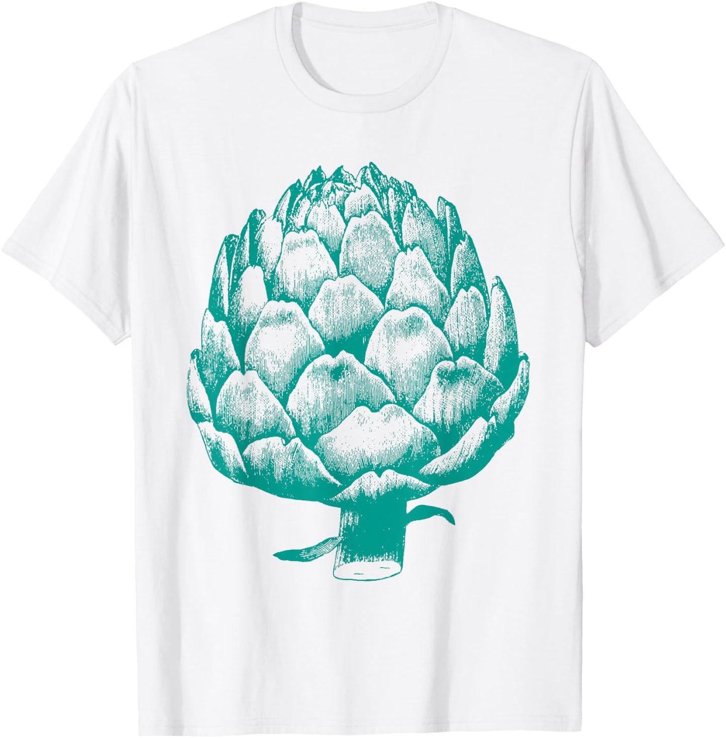 Huge Giant Artichoke Graphic Vegetable T-Shirt - T-Shirt | White