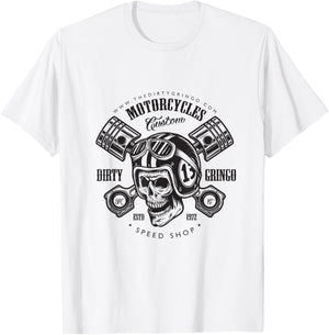 The Dirty Gringo Speed Shop Motorcycle Club T-Shirt - T-Shirt | White