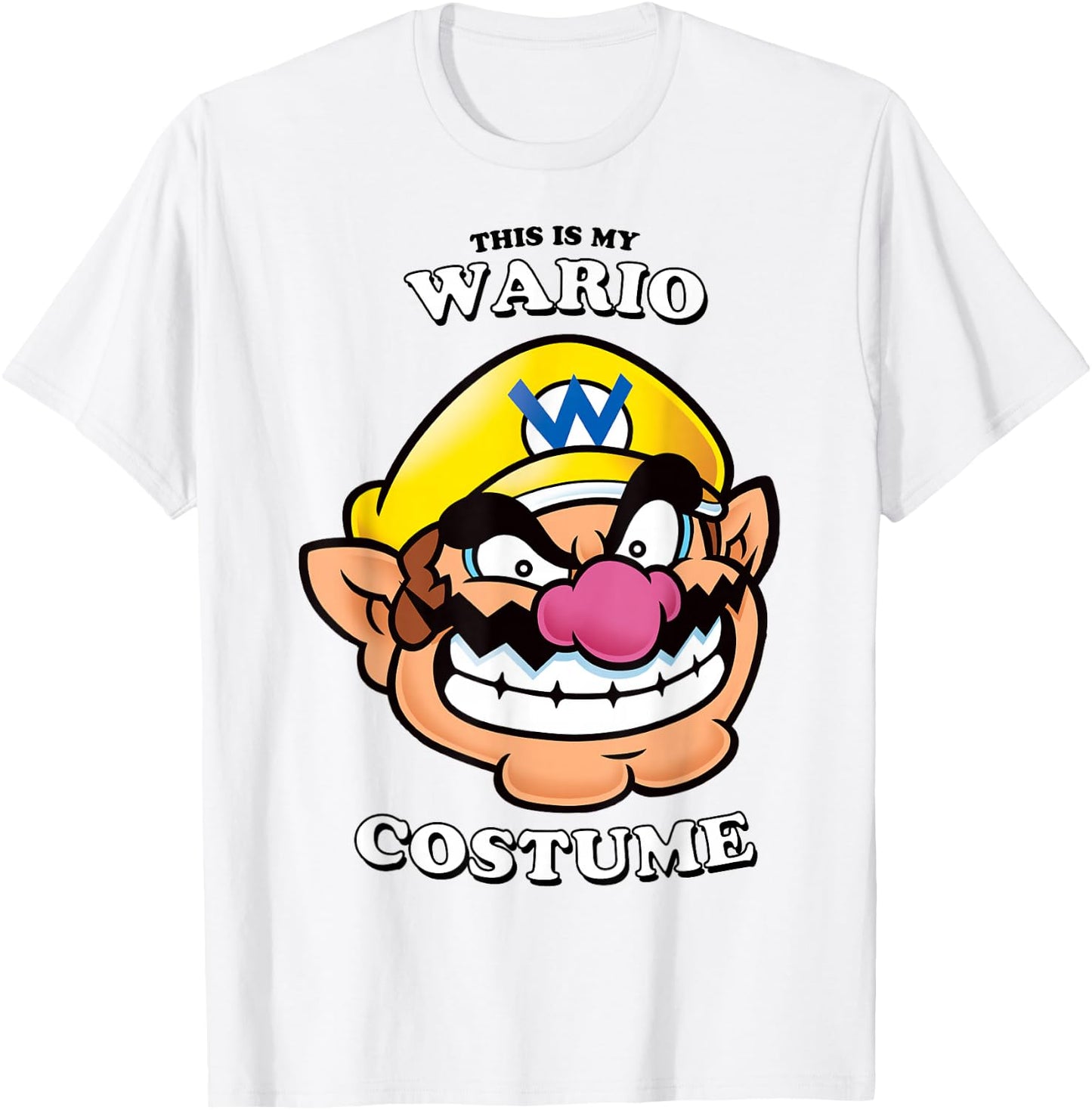 Super Mario Halloween Vintage This Is My Wario Costume T-Shirt - T-Shirt | White