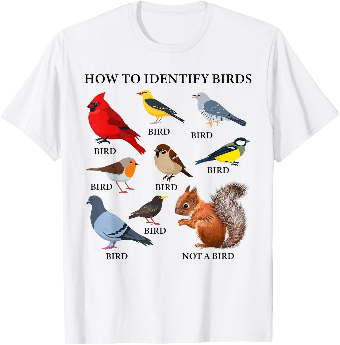 How to Identify Birds Funny Birds Identification Birdwatcher T-Shirt - T-Shirt | White