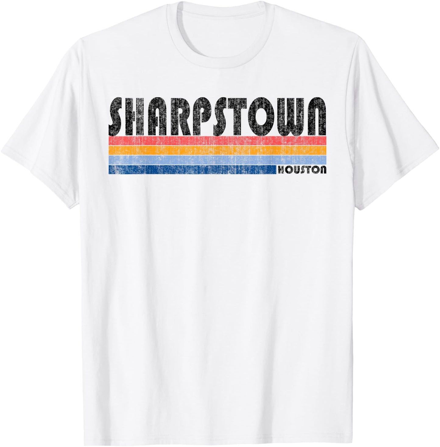 Vintage 1980s Style Sharpstown TX T Shirt T-Shirt - T-Shirt | White