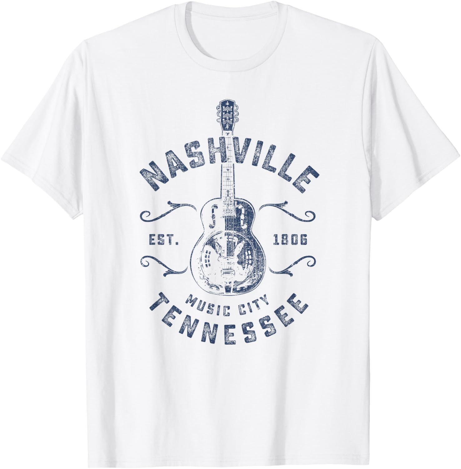 Nashville Music City USA Vintage T-Shirt - T-Shirt | White