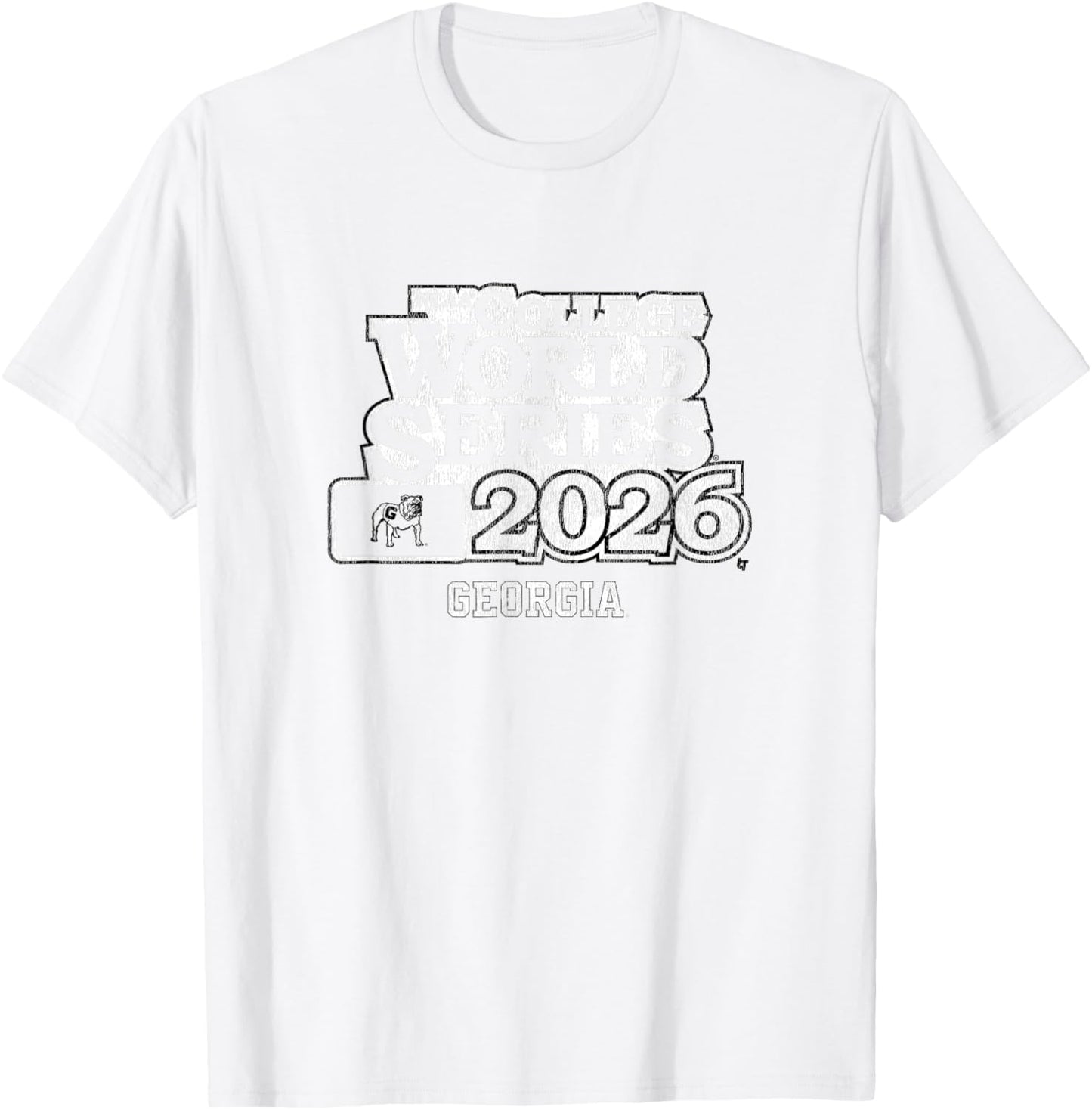 2026 College World Series - Georgia Bulldogs Baseball T-Shirt - T-Shirt | White