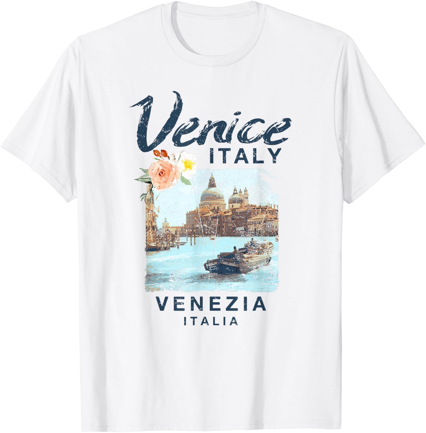 Venice Italy | Venezia Italia Vintage T Shirt T-Shirt - T-Shirt | White