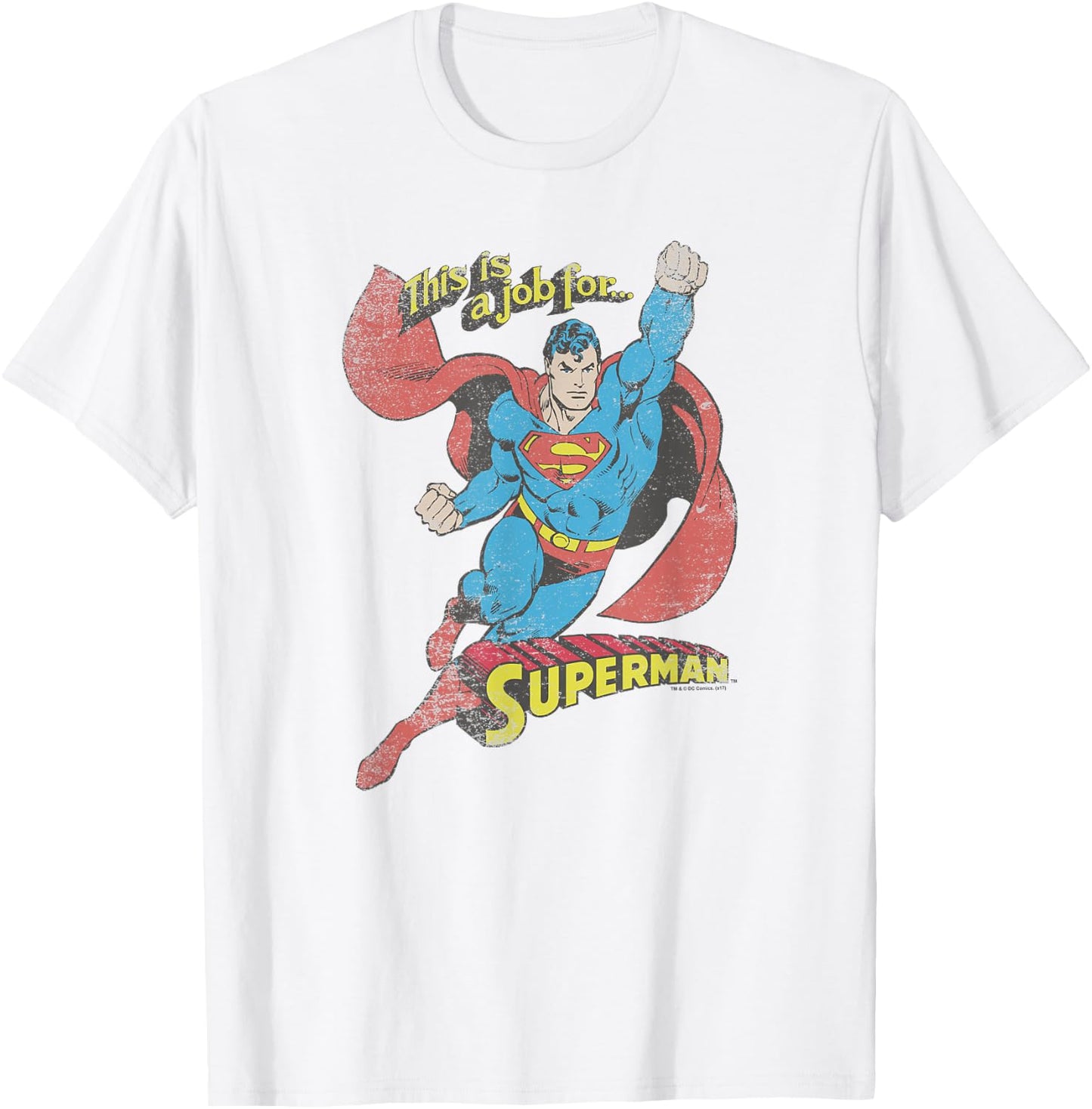 Superman On The Job T-Shirt - T-Shirt | White