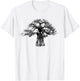 Giant Baobab Tree in Bold Monochrome for Tree Lovers T-Shirt - T-Shirt | White