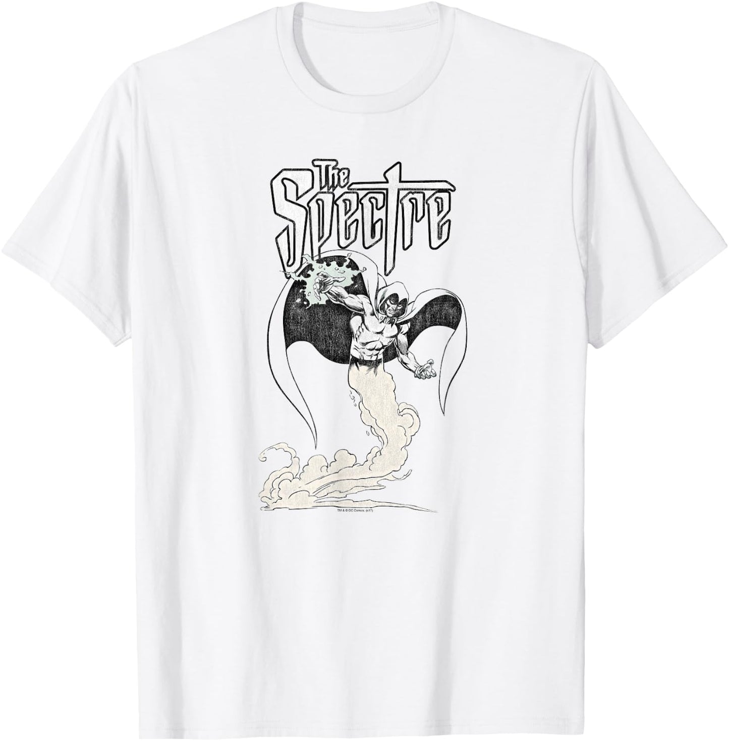 DC Comics Justice League The Spectre -Adults Green Short Sleeve Classic Fit , Small T-Shirt - T-Shirt | White