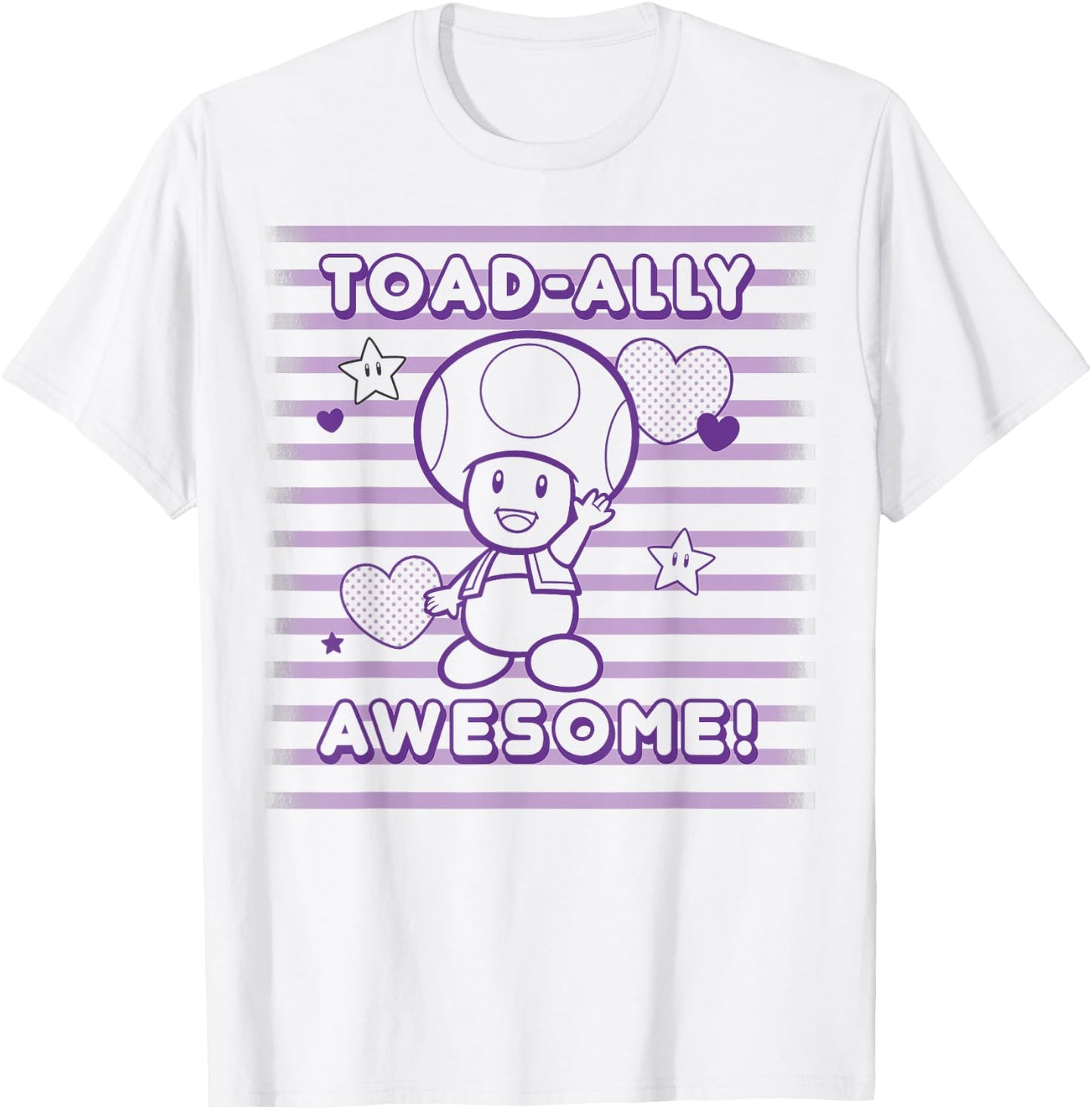 Nintendo Super Mario Toad-Ally Awesome Cute Graphic T-Shirt - T-Shirt | White