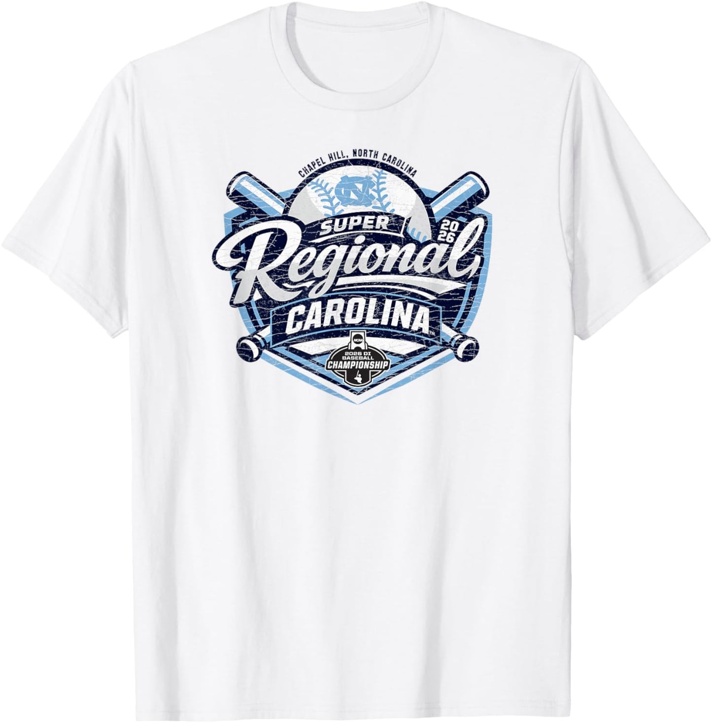 North Carolina Tar Heels Super Regionals Baseball 2026 CWS T-Shirt - T-Shirt | White