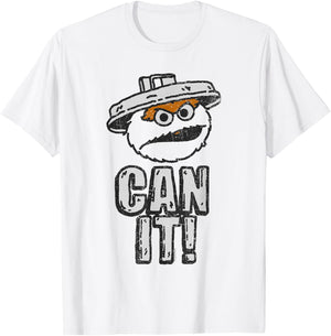 Sesame Street Oscar The Grouch Can It T-Shirt - T-Shirt | White
