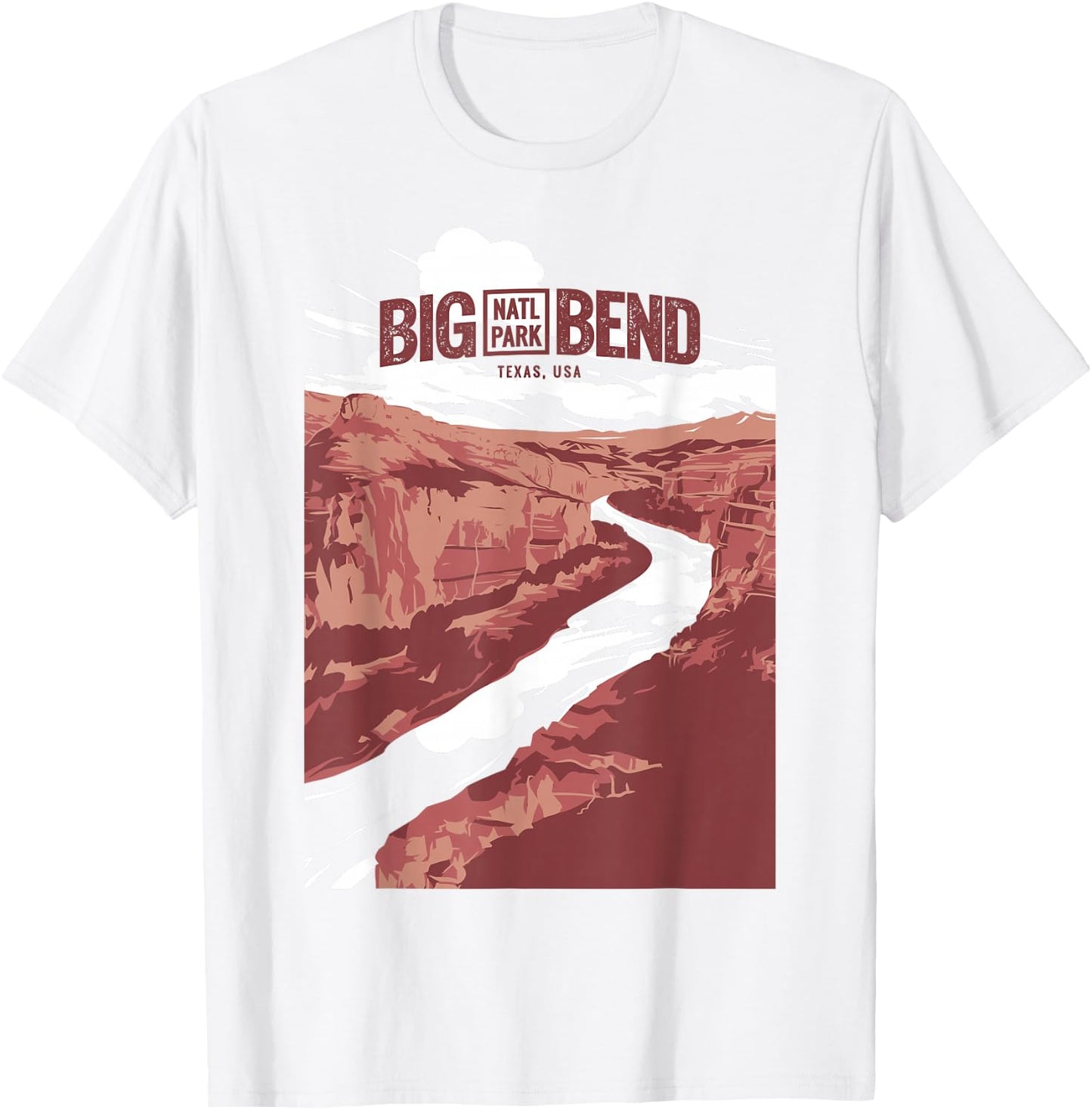 Big Bend National Park T shirt Texas Vintage Retro Gifts T-Shirt - T-Shirt | White