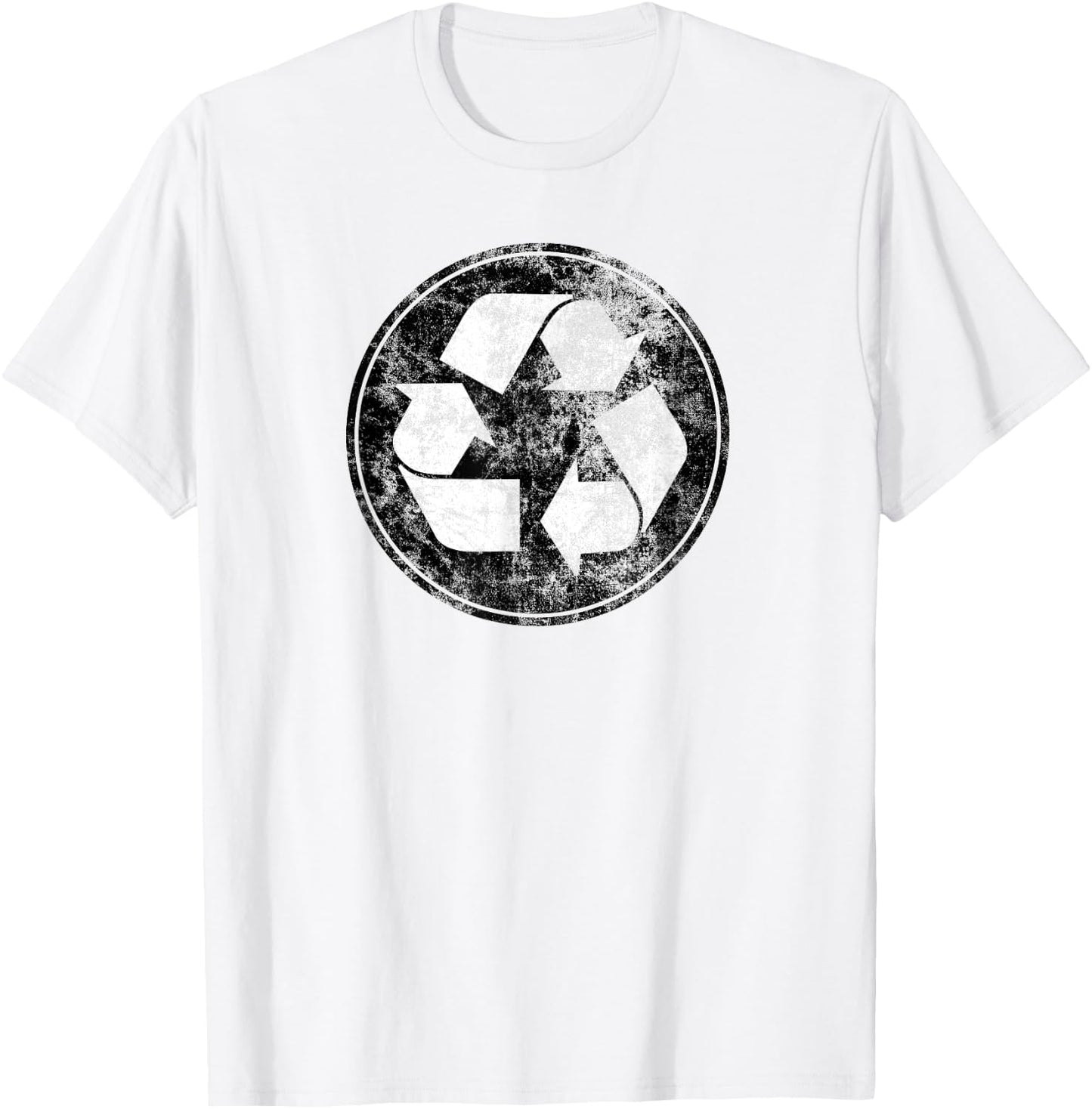 Vintage Recycle Logo Distressed Recycling Logo Shirt Gift T-Shirt - T-Shirt | White