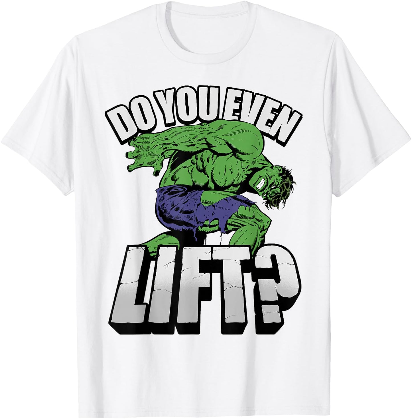 Marvel Hulk Do You Even Lift Workout Graphic T-Shirt - T-Shirt | White