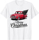 Red Pickup Truck Christmas Tree Vintage Christmas Men Women T-Shirt - T-Shirt | White