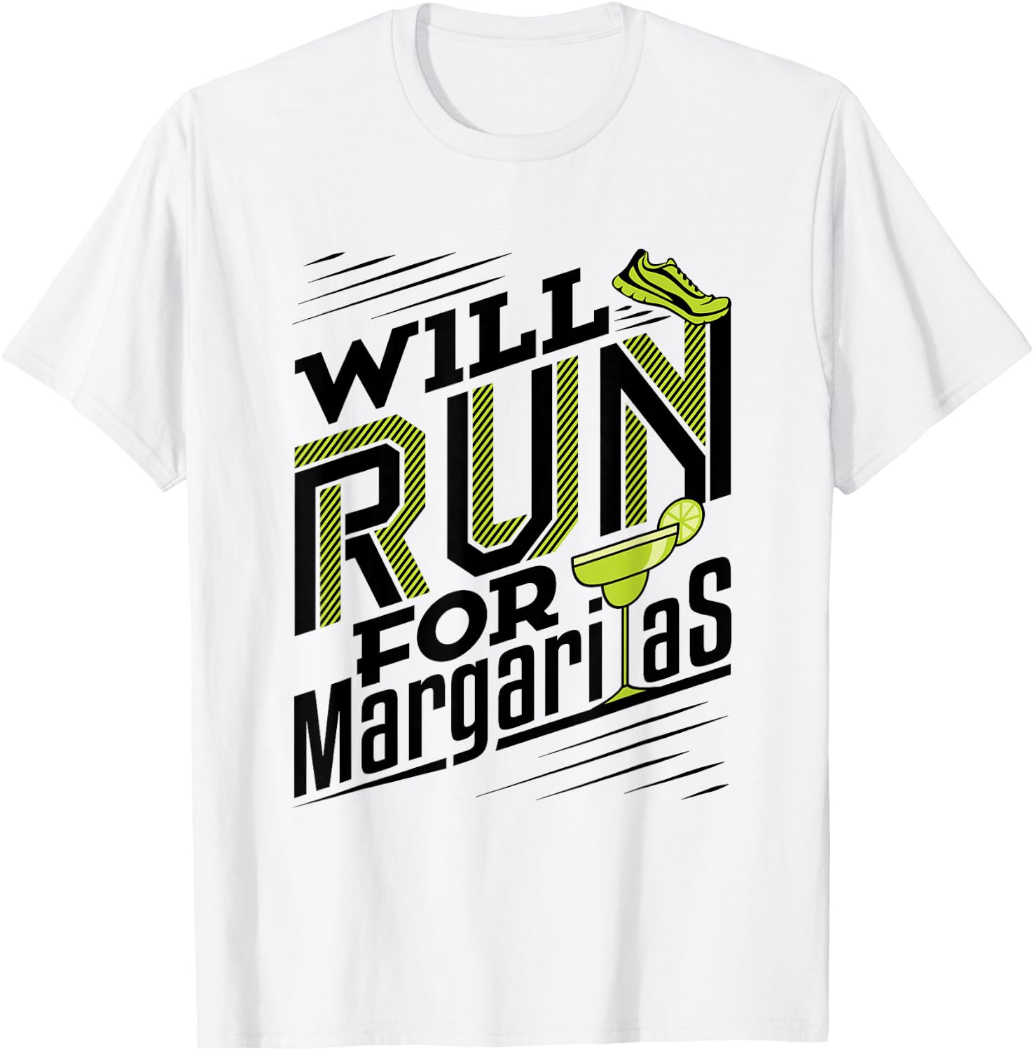 Will Run for Margaritas - Runner Running T-Shirt - T-Shirt | White