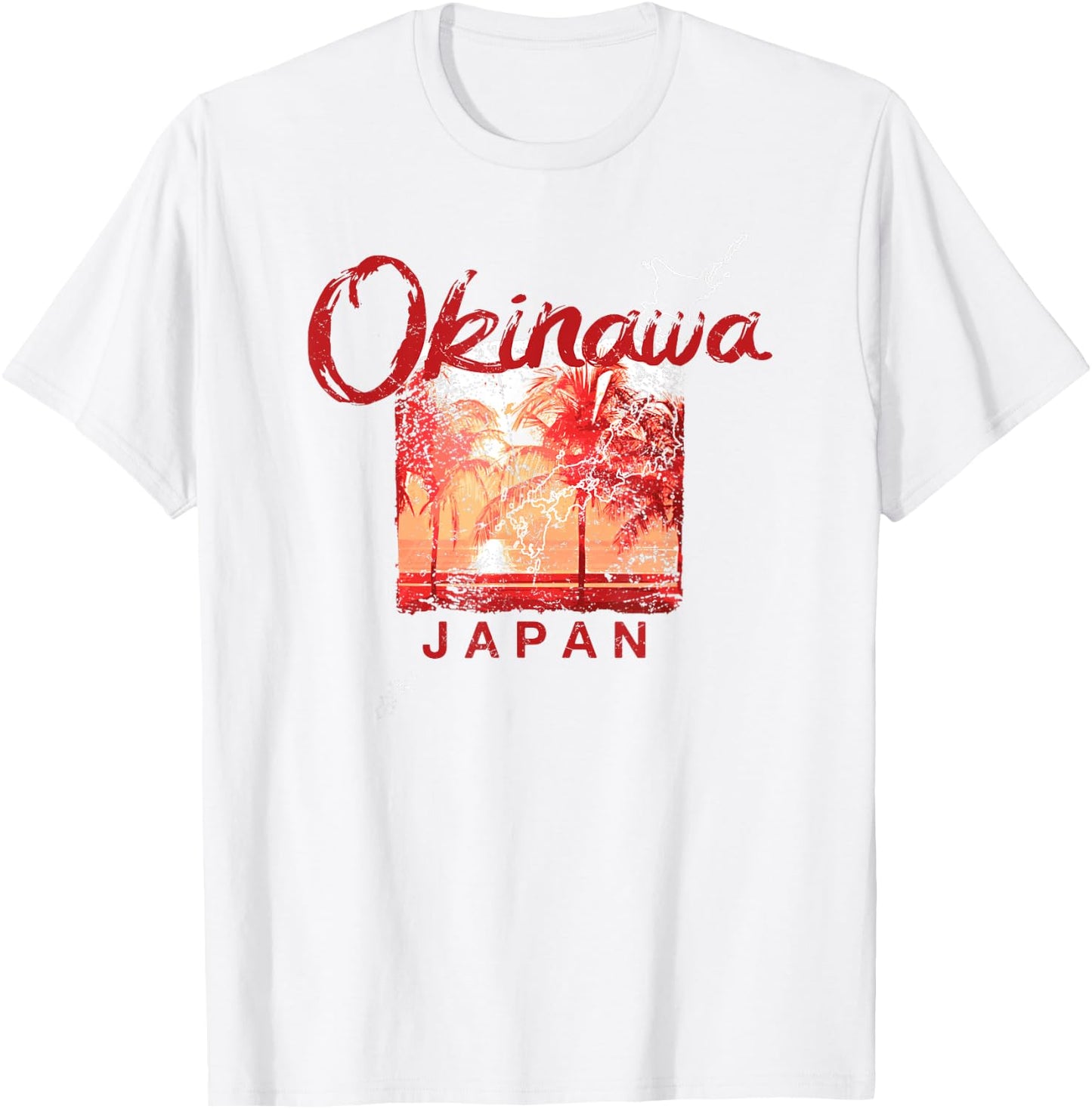 Okinawa Japan Japanese Retro Vintage Travel T-Shirt - T-Shirt | White