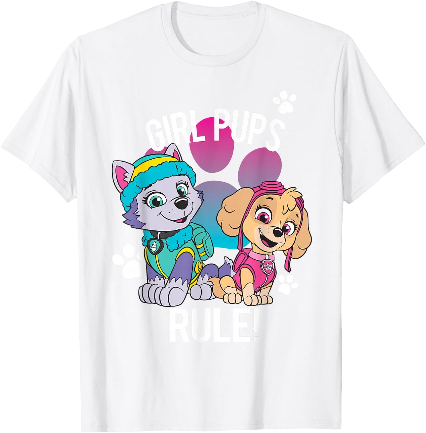 Paw Patrol Girl Pups Rule! T-Shirt - T-Shirt | White