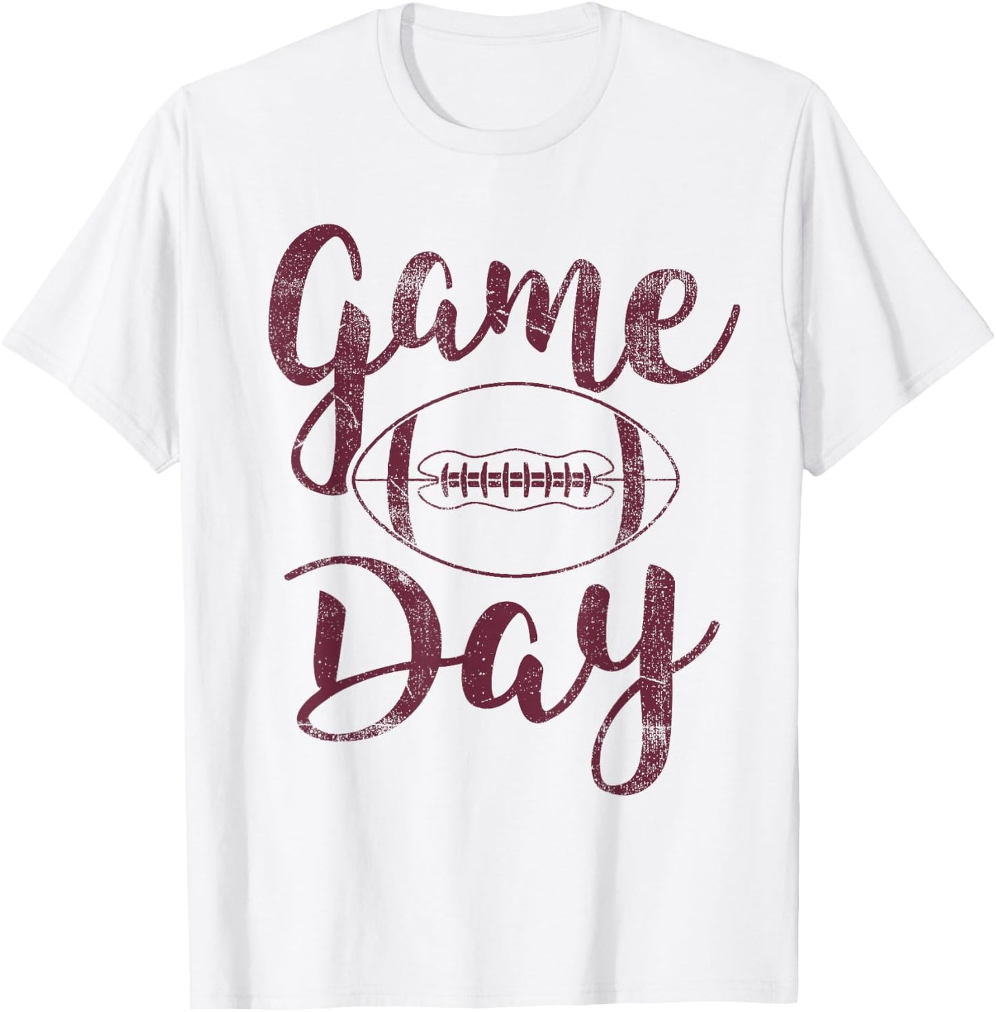 Game Day Football - Cute Football Top T-Shirt - T-Shirt | White