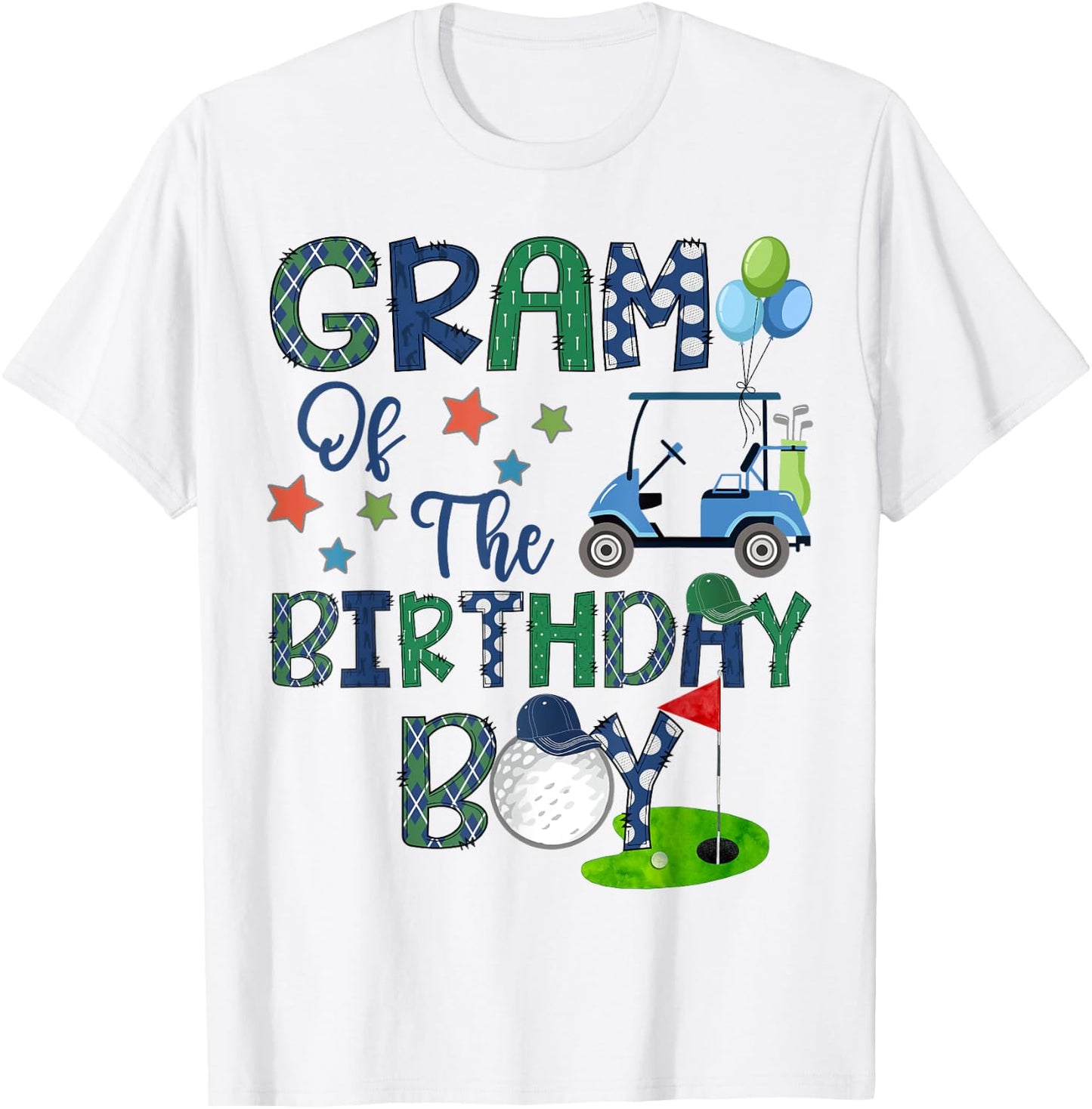 Gram Of The Birthday Boy Hole In One Golf Lover T-Shirt - T-Shirt | White