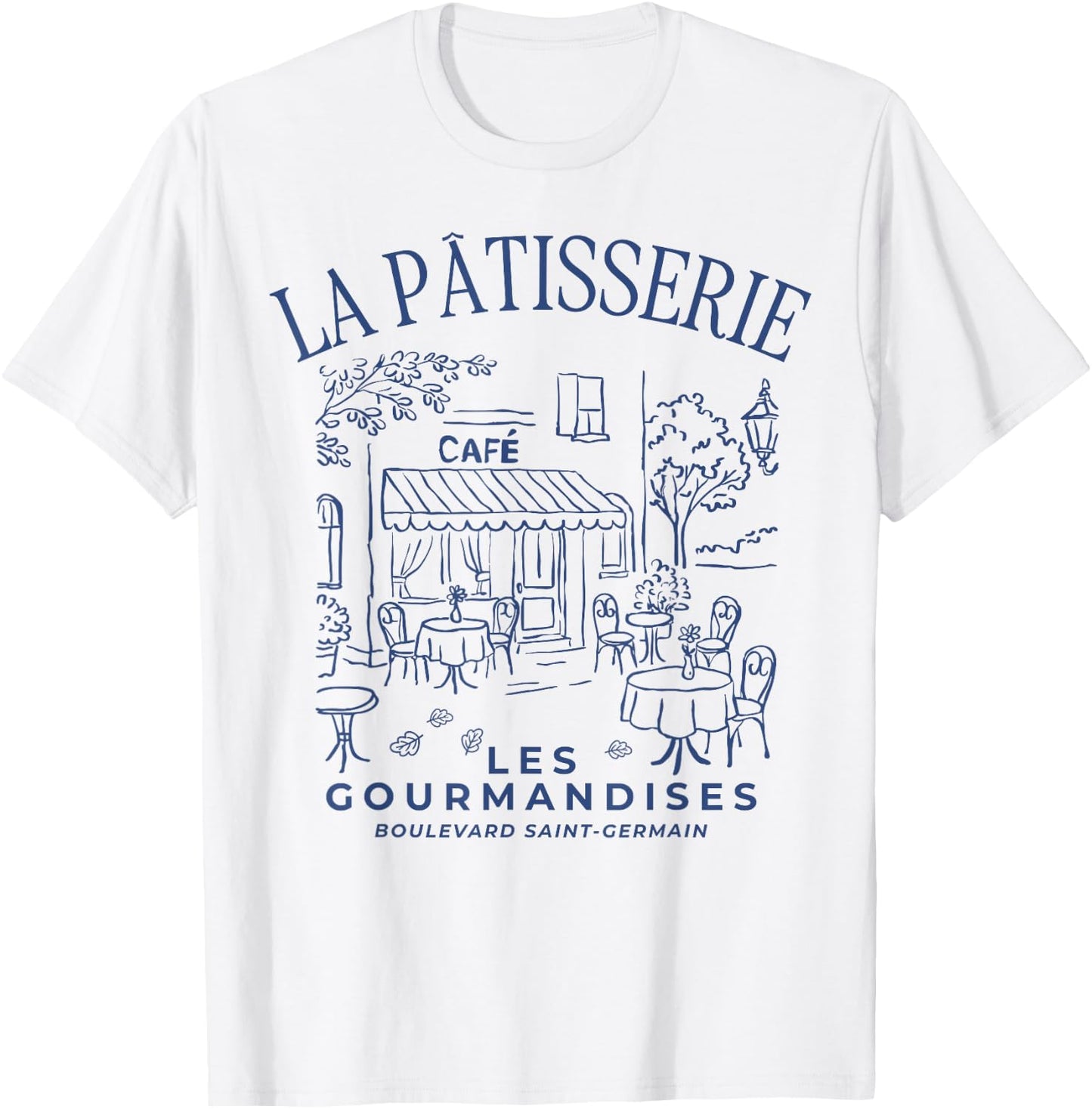 La Patisserie Les Gourmandises French Café Caffeinated T-Shirt - T-Shirt | White