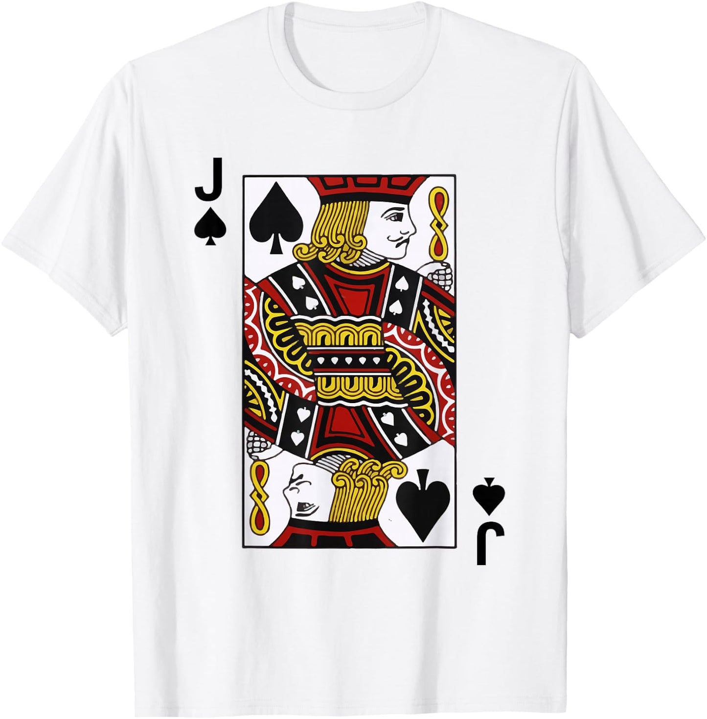 Jack of Spades Blackjack Cards Poker 21 J shirt T-Shirt - T-Shirt | White