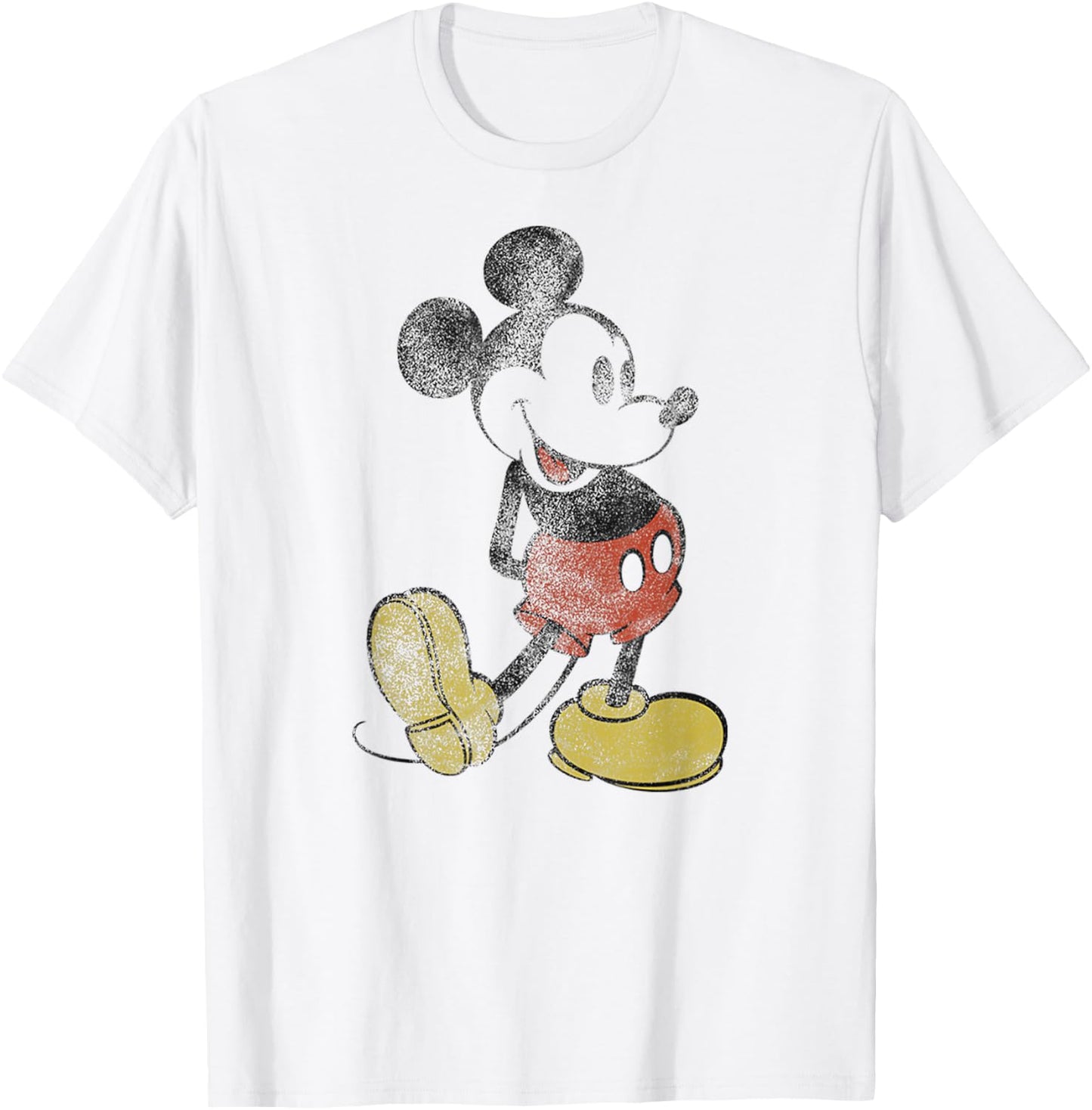 Disney - Mickey Mouse Distressed Classic Pose T-Shirt - T-Shirt | White