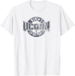 Connecticut Huskies Women's Basketball Distressed Red T-Shirt - T-Shirt | White