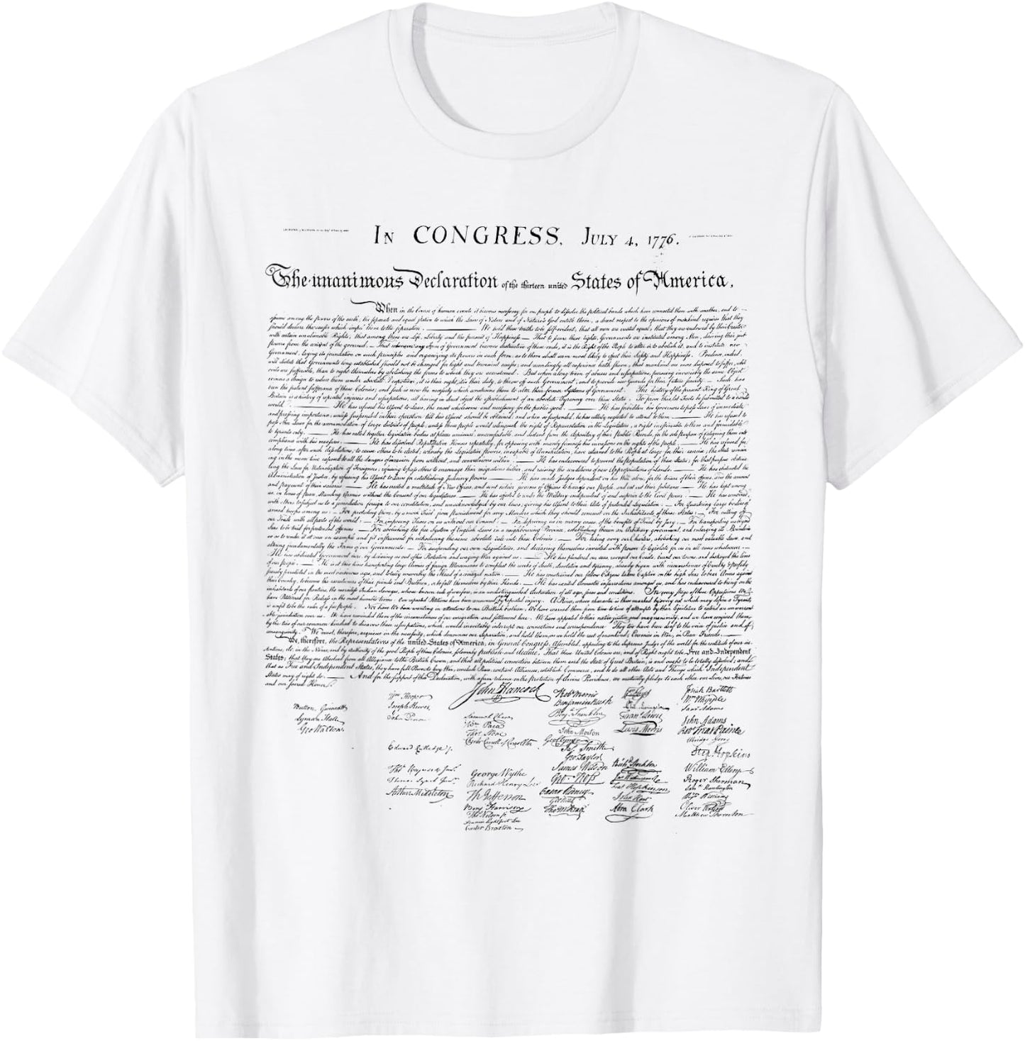 Declaration of Independence liberty USA Constitution America T-Shirt - T-Shirt | White