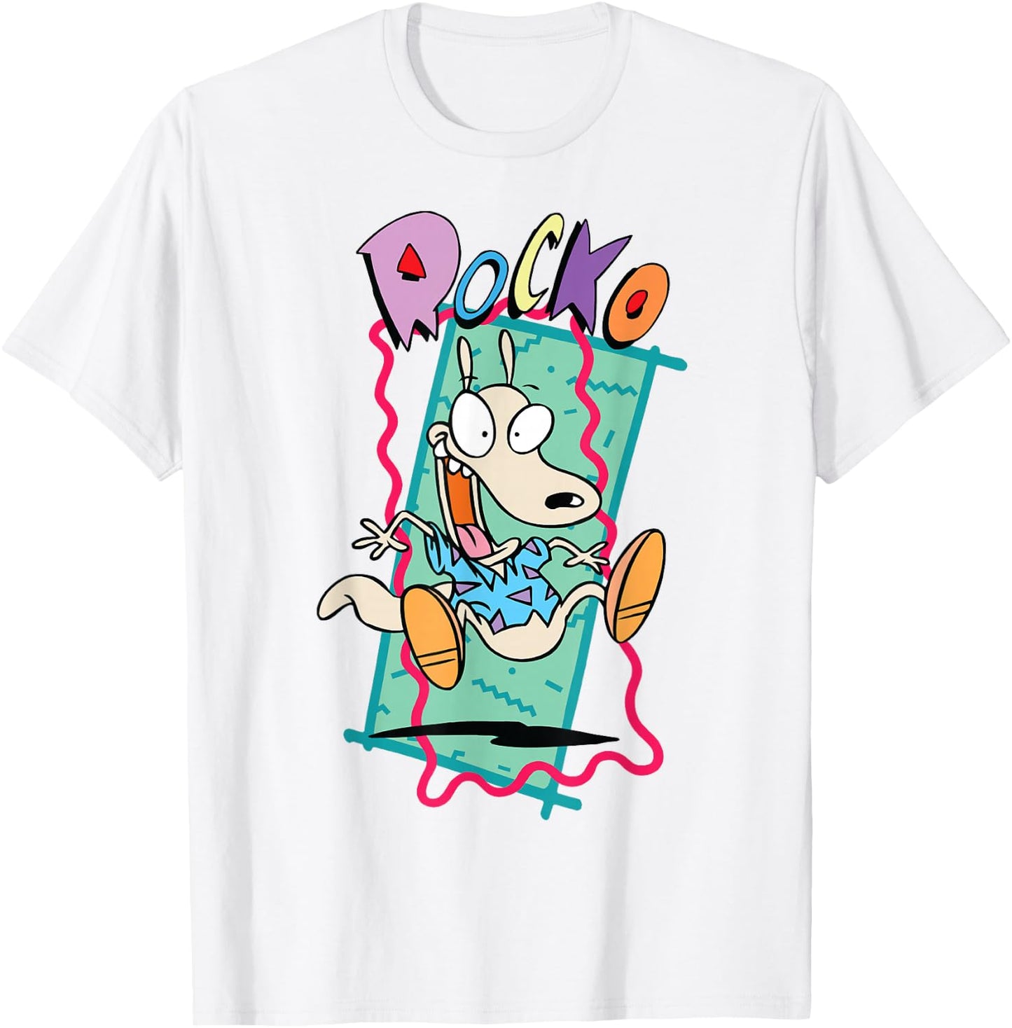 Nickelodeon Rocko's Modern Life 90's Retro T-Shirt - T-Shirt | White