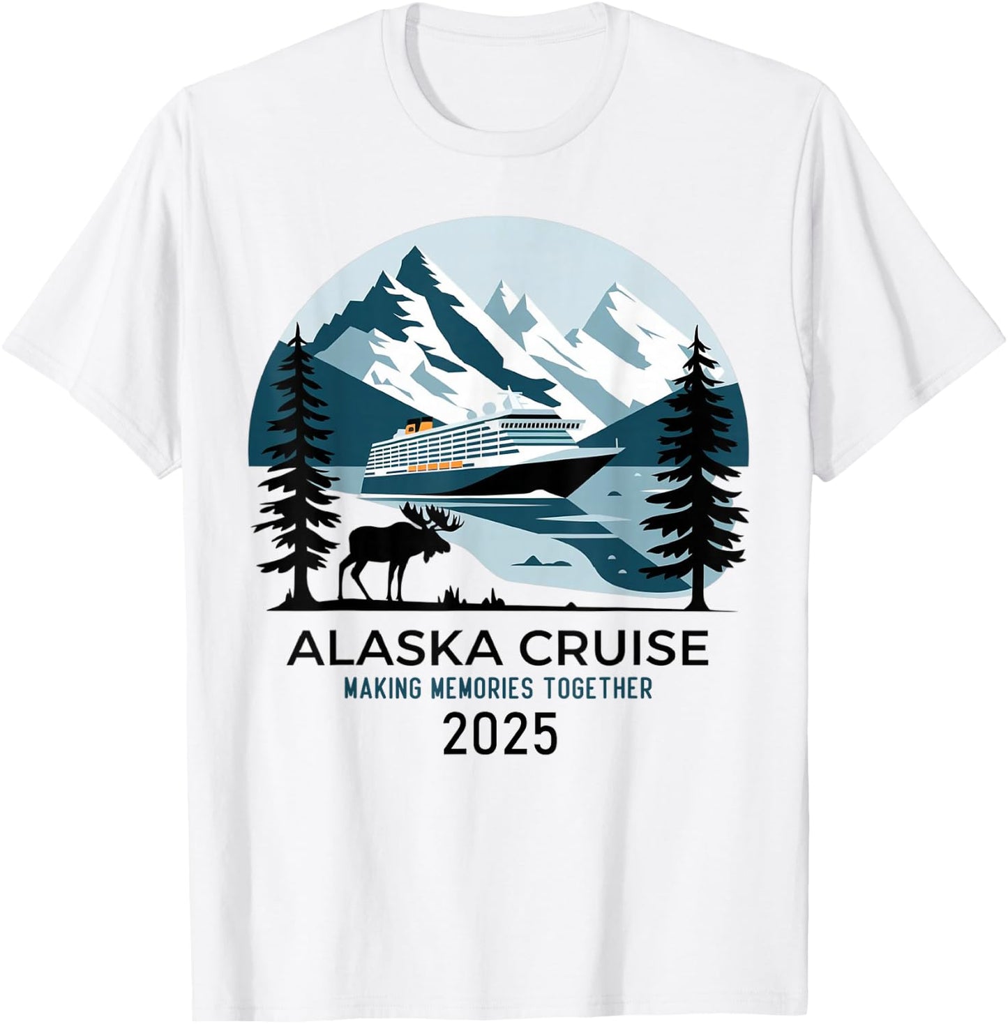 Matching Family Friends and Group Alaska Cruise 2025 T-Shirt - T-Shirt | White