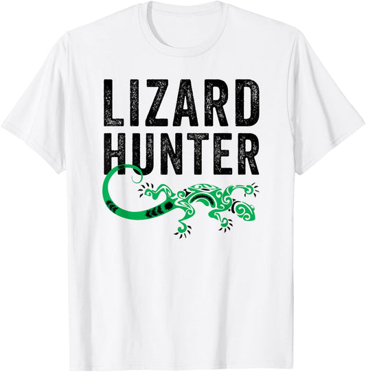 Lizard Hunter Funny Reptile Lovers Children's Gift T-Shirt - T-Shirt | White