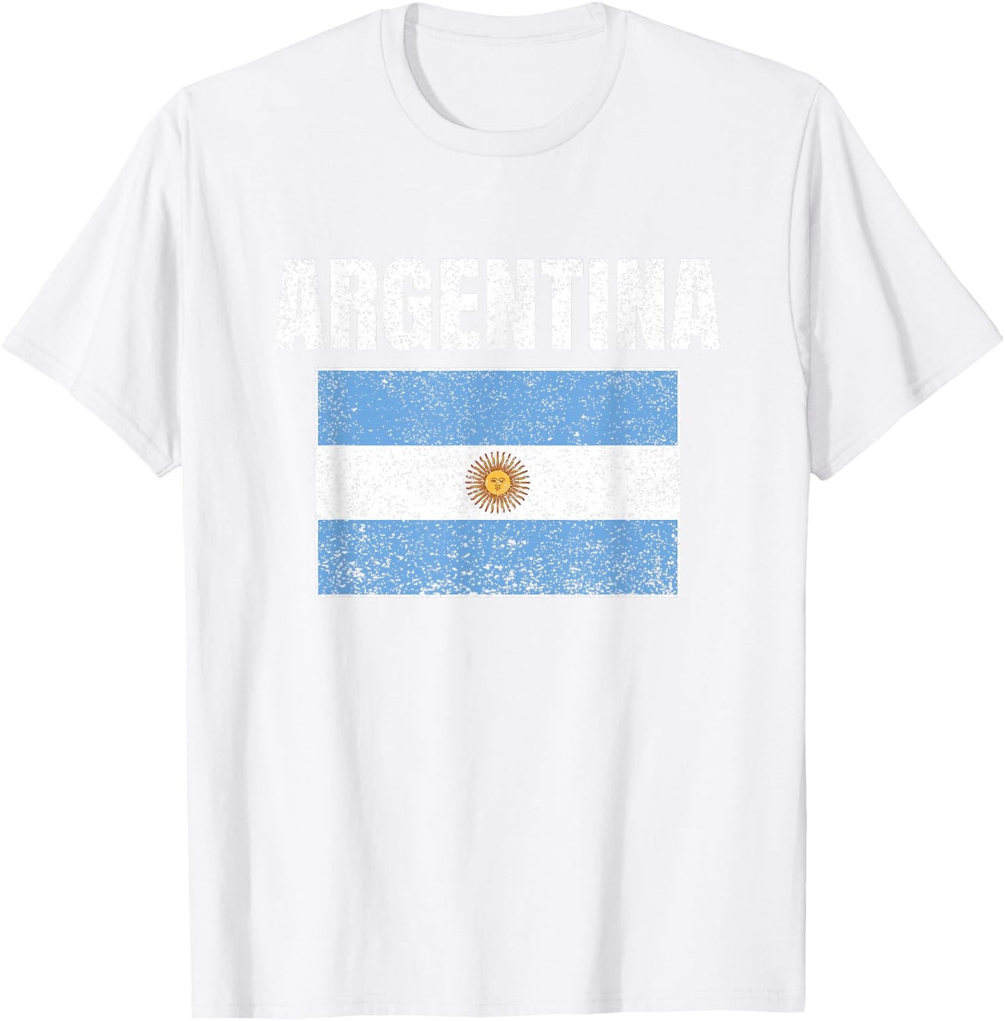 Argentinian Flag Vintage Argentina Map Country Gift T-Shirt - T-Shirt | White