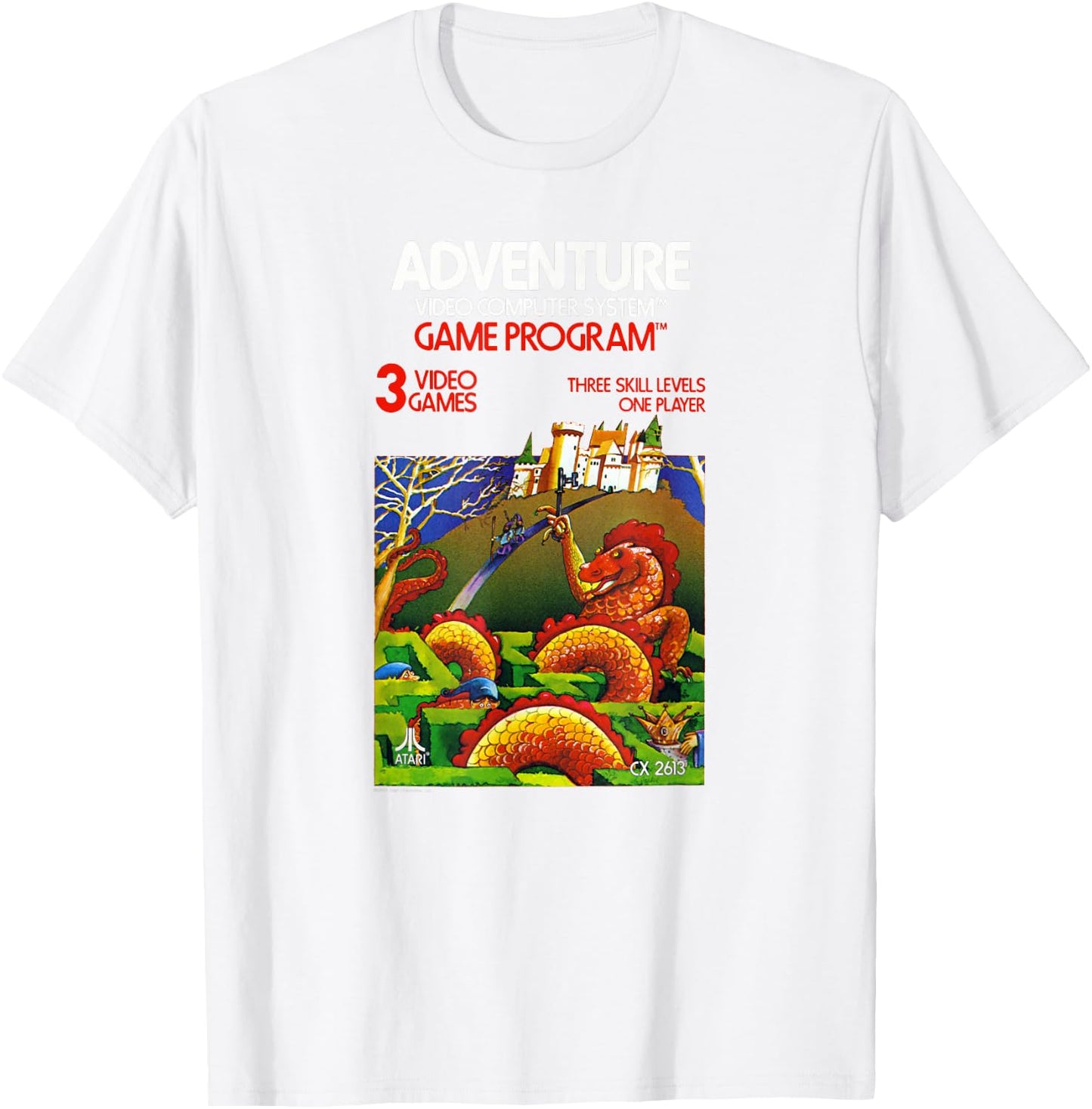 Atari Adventure Video Game Cartridge Art T-Shirt - T-Shirt | White
