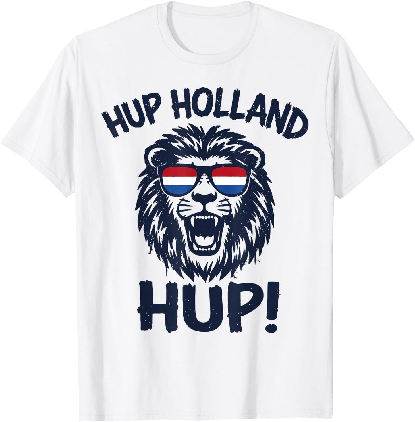 Hup Holland, Netherlands Flag Lion, Nederland Dutch Orange T-Shirt - T-Shirt | White