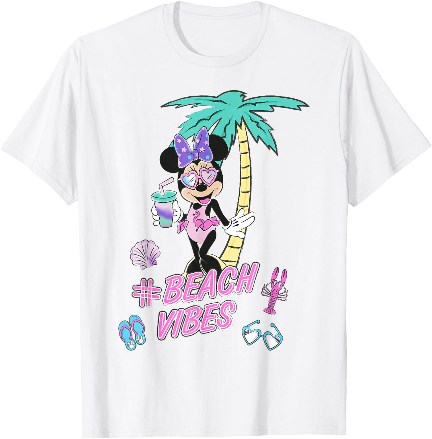Disney - Minnie Mouse Unicorn Beach Vibes T-Shirt - T-Shirt | White