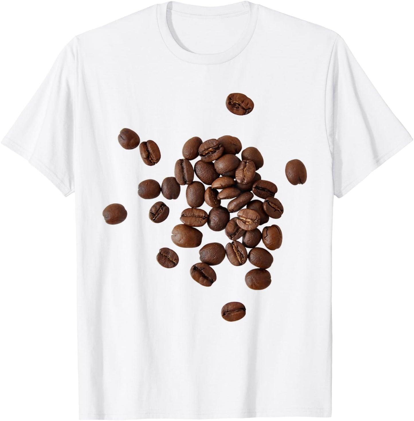 Coffee Beans Whole Bean Coffee Cafe Spilled Halloween T-Shirt - T-Shirt | White