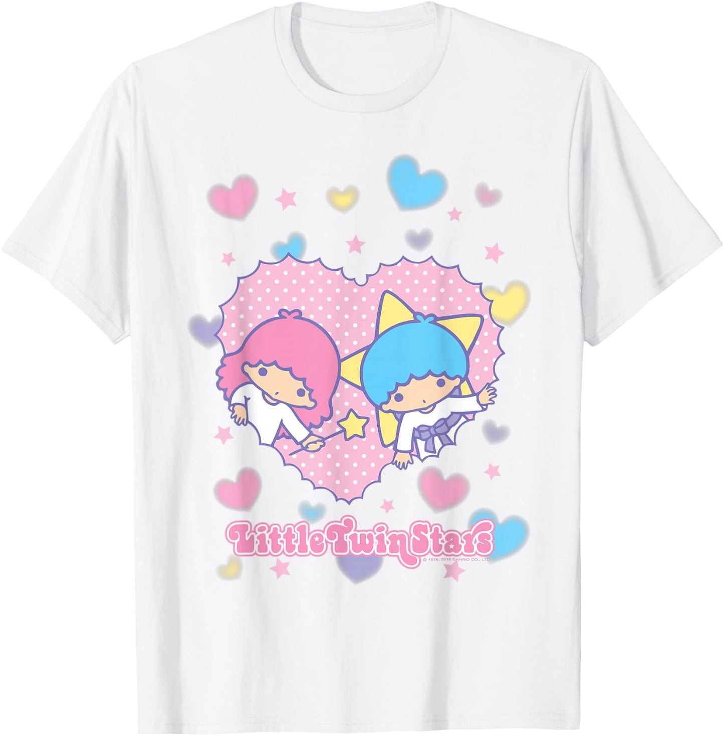 Little Twin Stars Retro Logo Valentine T-Shirt - T-Shirt | White
