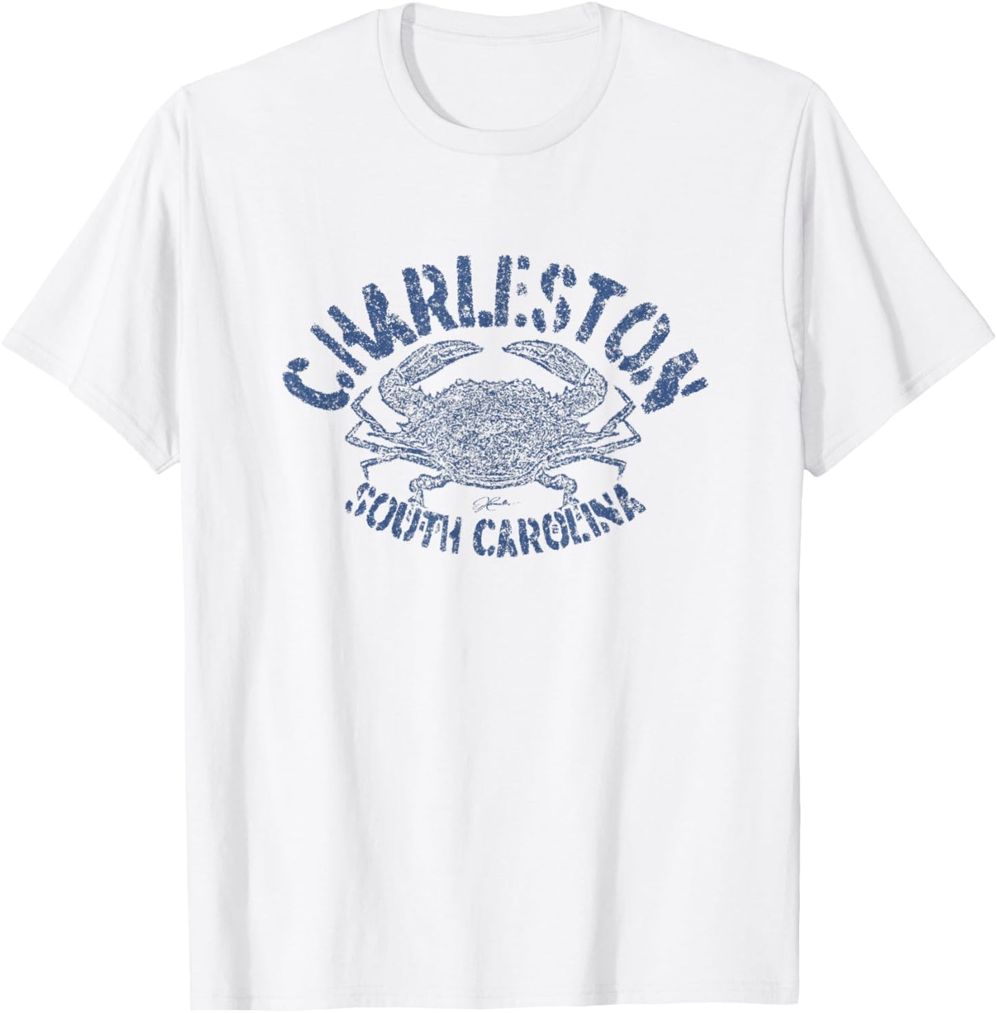 JCombs: Charleston, SC, Blue Crab T-Shirt - T-Shirt | White
