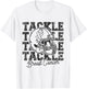 Tackle Football Pink Ribbon Breast Cancer Awareness Women T-Shirt - T-Shirt | White