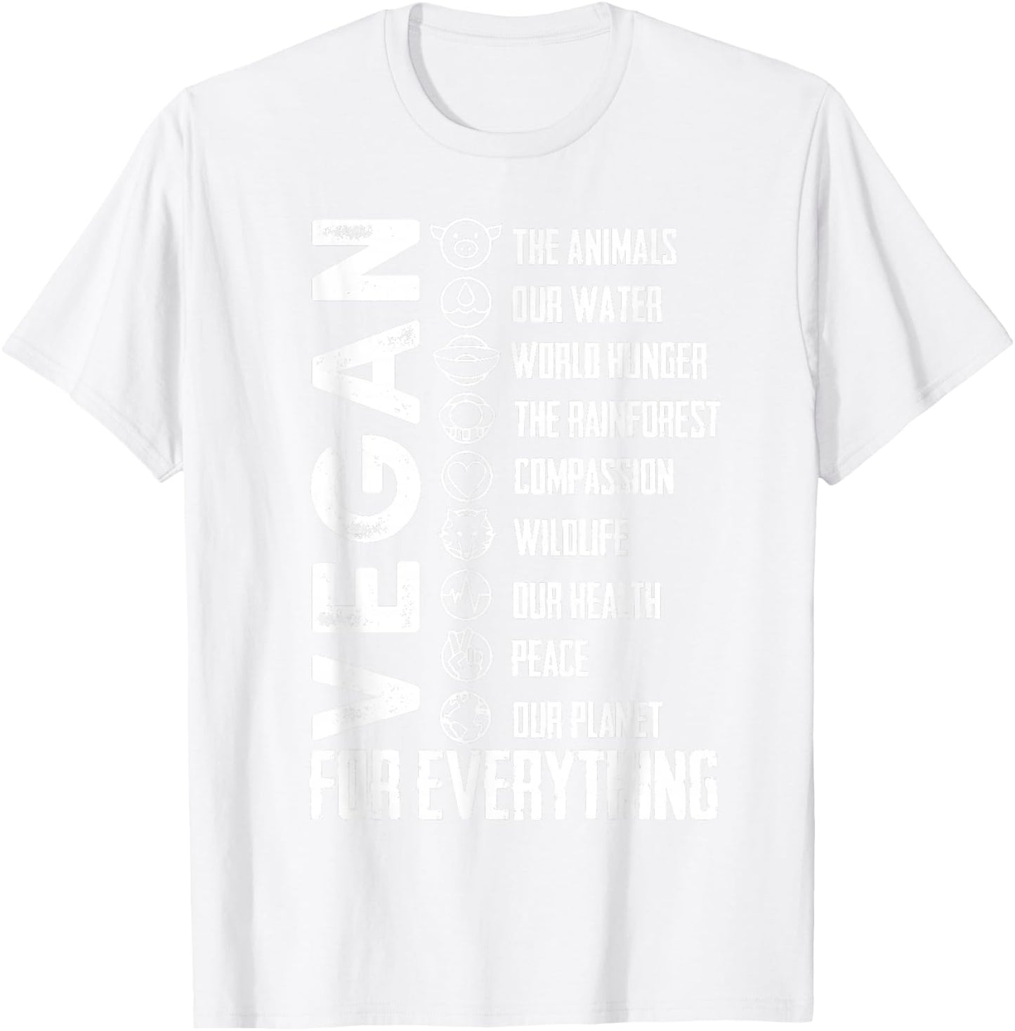 Vegan for Everything T Shirt Planet/Earth Day, Save The Bees T-Shirt - T-Shirt | White