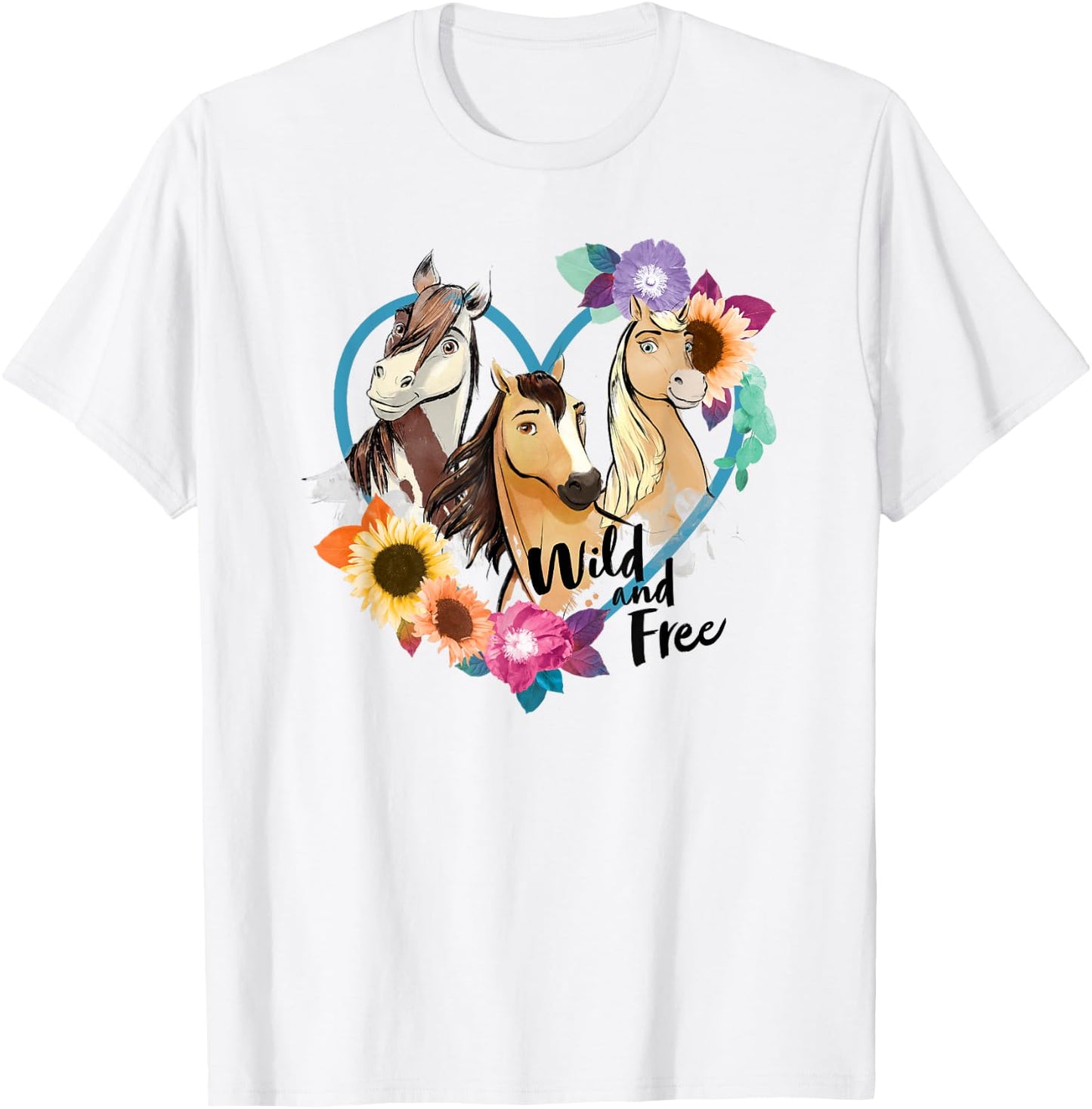 Spirit Riding Free Wild and Free T-Shirt - T-Shirt | White